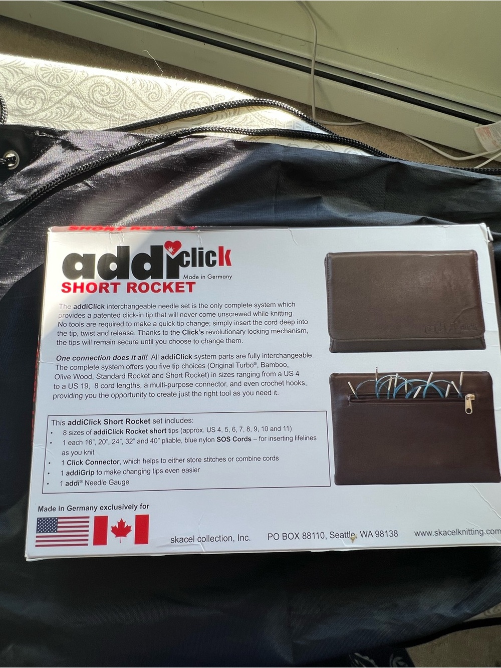 Addi Click Short Rocket Interchangeable Circular Needle Set - Brown Case - Picture 8 of 9